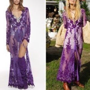 Arnhem Rare Purple Lace Kimono (L)